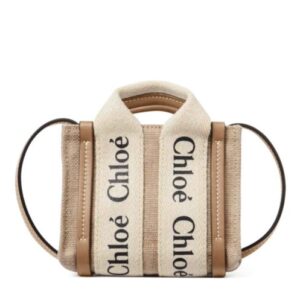 Chloe Woody Nano Tote Light Coffee