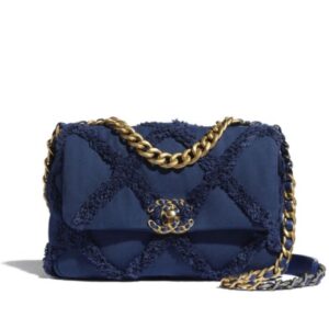 Chanel 19 Flap Bag AS1160 Dark Blue