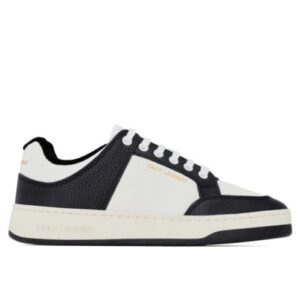 Saint Laurent Unisex Sl/61 Sneakers In Perforated Leather Cream