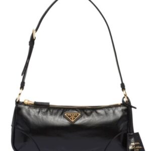 Prada Re-Edition 2002 Small Leather Shoulder Bag 1BC201 Black