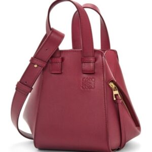 Loewe Compact Hammock Bag In Classic Calfskin Mauve