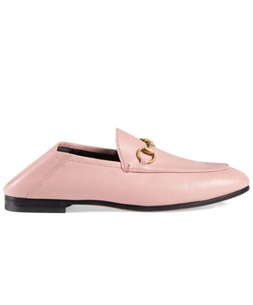 Gucci Women's Leather Horsebit loafer 414998 Pink