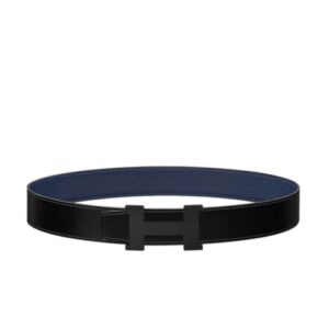 Hermes Constance Belt Buckle & Reversible Leather Strap 38mm Blue