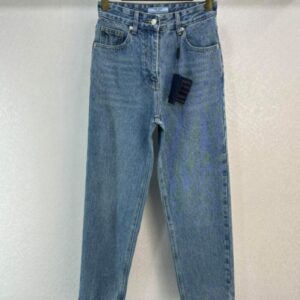 Prada Women's Straight Jeans Dark Blue