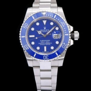Rolex Stainless Steel Submariner Watch Blue