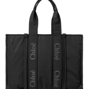 Chloe Large Woody Tote Bag Black