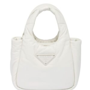 Prada Small Padded Prada Soft Nappa-leather Bag 1BA359 Cream