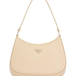 Prada Cleo Brushed Leather Shoulder Bag 1BC499 Apricot