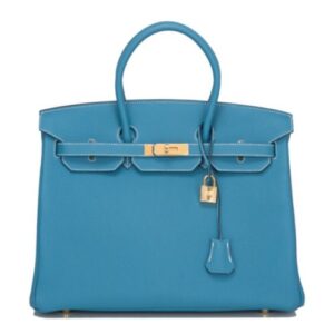 Hermes Birkin 35 Bag Blue