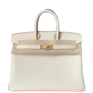 Hermes Birkin 25 Epsom Leather Paon Phw Cream