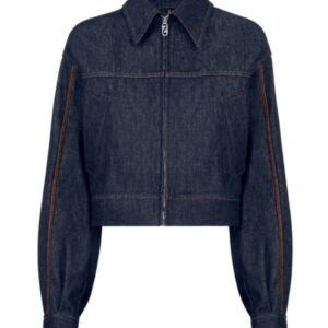 Fendi Women's Denim Jacket Dark Blue