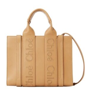 Chloe Small Woody Tote Bag Apricot