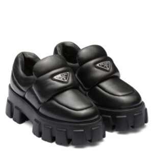 Prada Women's Soft Padded Nappa Leather Loafers Black