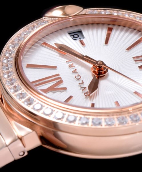 Bvlgari Lvcea Rose Gold Case With Diamonds Automatic Watch White - Image 4