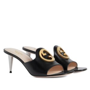 Gucci Women's Blondie Slide Sandal 723391 Black