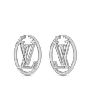Louis Vuitton Women's Louise Hoop GM Earrings Silver
