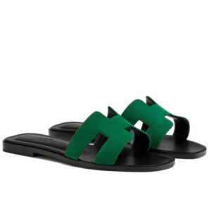 Hermes Women's Oran Sandal Green