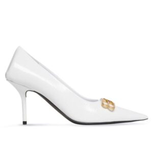Balenciaga Women's Square Knife BB 80MM Pump White