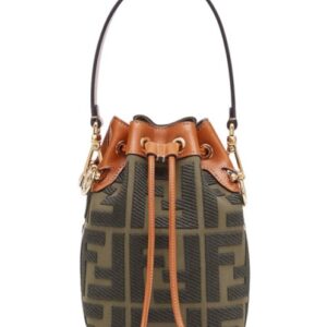 Fendi Mon Tresor Canvas Mini Bag 8BS010 Coffee