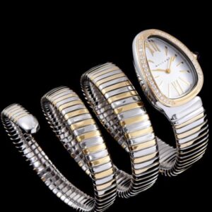 Bvlgari 18ct pink-gold, stainless steel and diamond watch White