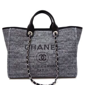 Chanel Canvas Large Deauville Tote A66942 Gray