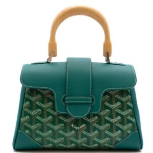 Goyard Saigon Mini Leather Cross Body Bag Green