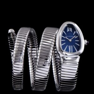 Bvlgari sliver tone stainless steel automatic watch Blue