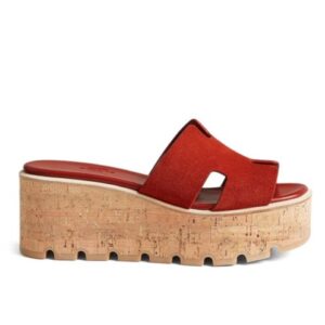 Hermes Women's Eze 30 Sandal Red