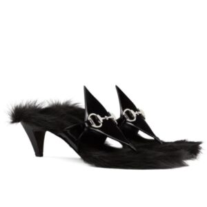 Gucci Women's Thong Sandal With Horsebit 764196 Black