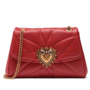 Dolce & Gabbana Medium Devotion Shoulder Bag Red