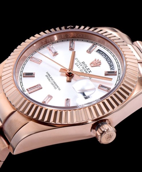 Rolex Stainless Steel Automatic Watch White - Image 3