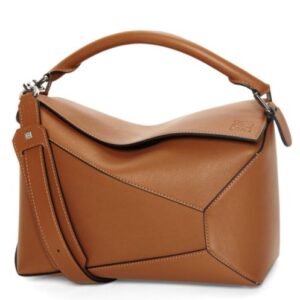 Loewe Large Puzzle Bag In Classic Calfskin Coffee