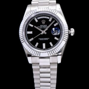 Rolex Rose Gold Automatic Watch Black