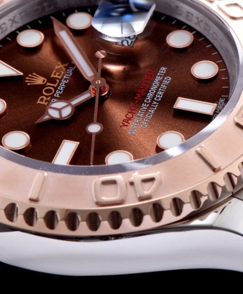 Rolex Yacht Master Watch Automatic Full Gold Light Coffee - Image 4