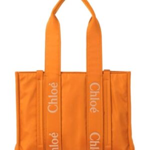 Chloe Medium Woody Tote Bag Orange