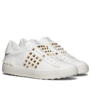 Valentino Unisex Rockstud Untitled Studded Sneakers White