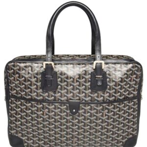 Goyard Ambassade Briefcase Goyardine MM Black