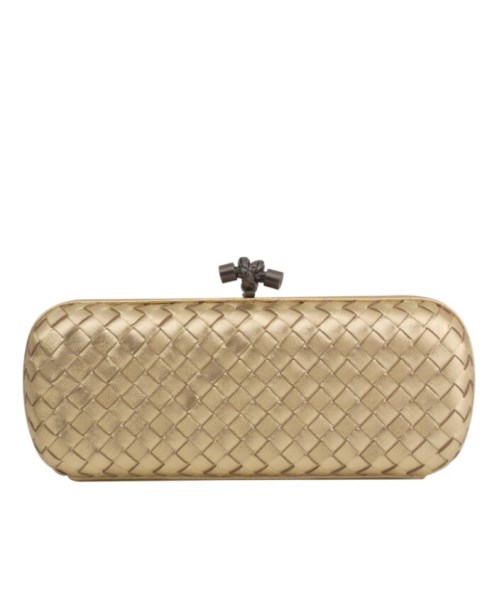 Bottega Veneta Intrecciato Larger Clutch Golden - Image 2