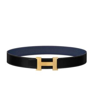 Hermes Constance Belt Buckle & Reversible Leather Strap 38mm Blue