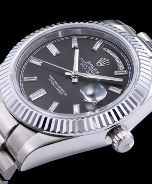 Rolex Rose Gold Automatic Watch Black - Image 3