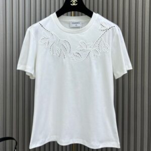 Chanel Women's Openwork Graphic T-shirt White