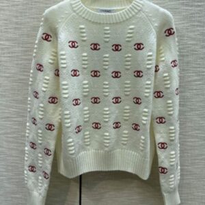 Chanel Women's Zipper Knitted Cardigan Cream