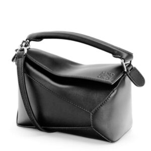 Loewe Mini Puzzle Bag In Classic Calfskin Black