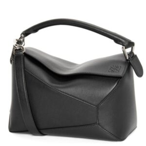 Loewe Mini Puzzle Bag In Classic Calfskin Black