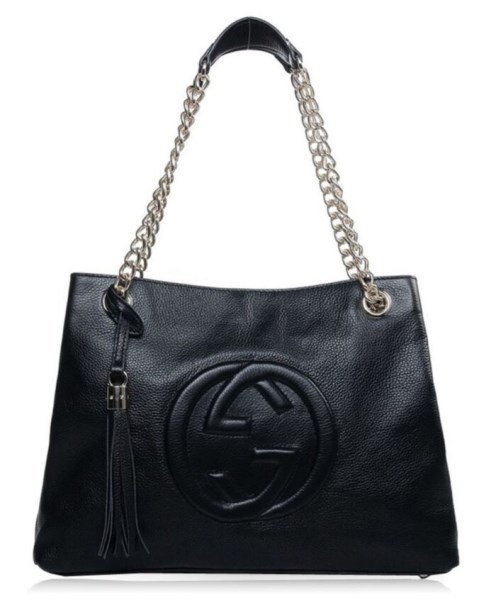 Gucci Soho Leather Tote 308982 Black