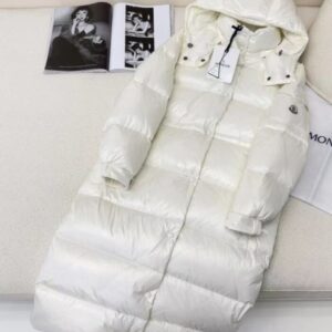 Moncler Women's Cavettaz Long Down Jacket White