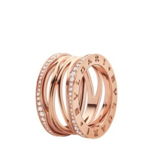 Bvlgari B.zero1 Design Legend Four-Band Ring Red