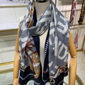 Fendi Women's O Lock Long Scarf Gray