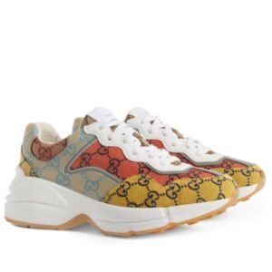 Gucci Unisex Rhyton GG Multicolor Sneaker Yellow