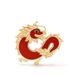 Van Cleef & Arpels Women's Lucky Animals Dragon Clip Red